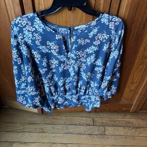 Sienna Sky Blue Floral Blouse
